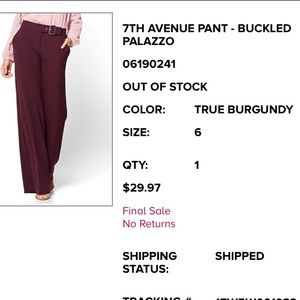 Burgundy slacks